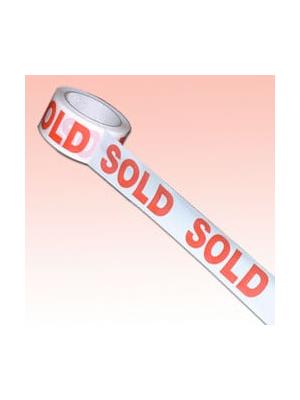 Sold - Red/White 50mm x 66m Low Noise Polypropylene Packaging Tape Image