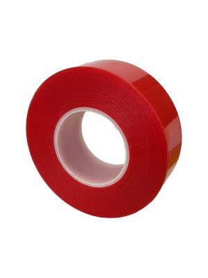 Red Filmic Double Sided Polyester Film Tape with Release Liner - 50m Image