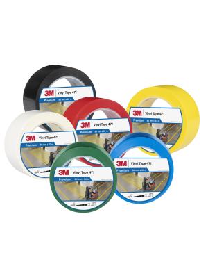 3M™ Vinyl Tape 471, White, 25 mm x 33 m, 0.14 mm Image