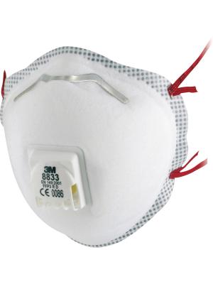 3M™ Particulate Respirator, FFP3, Valved, 8833 Image