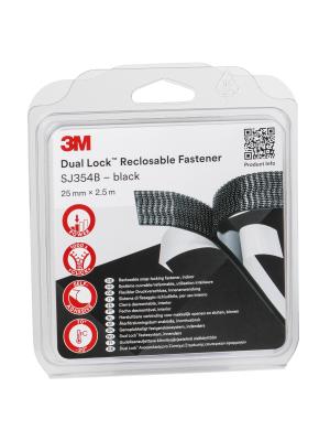 3M™ Dual Lock™ Reclosable Fastener SJ3540, Black, 25 mm x 2.5 m, IPC Image