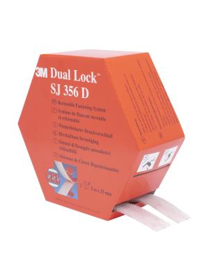 3M™ Dual Lock™ Reclosable Fastener SJ356D, Transparent, 25 mm x 5 m, 5.7 mm, Mini Pack Image