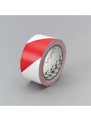 3M™ Hazard Warning Tape 767i, Red/White, 50 mm x 33 m Image