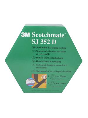 3M™ Reclosable Fastener SJ352D, Black, 25 mm x 5 m, 4.4 mm, Twin Pack Image