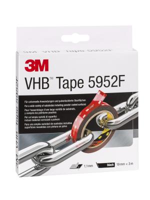 3M™ VHB™ Tape 5952F, Black, 19 mm x 3 m, 1.1 mm Image