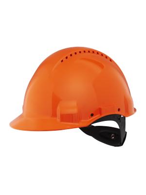 3M™ Hard Hat, Uvicator, Ratchet, Ventilated, Plastic Sweatband, Orange, G3000NUV-OR Image