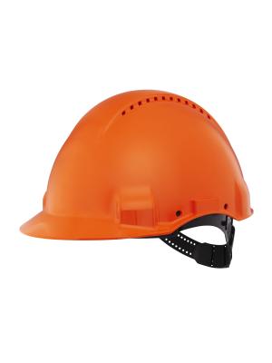 3M™ Hard Hat, Uvicator, Pinlock, Ventilated, Plastic Sweatband, Orange, G3000CUV-OR Image