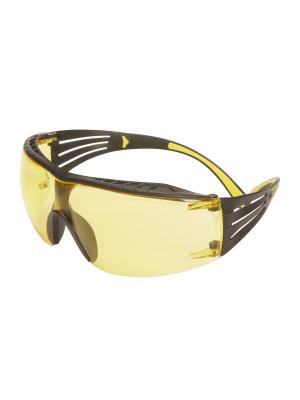 3M™ SecureFit™ 400 Series Safety Glasses SF403XSGAF-YEL, Yellow/Black, Amber Scotchgard™ Anti-Fog/Anti-Scratch Lens Image