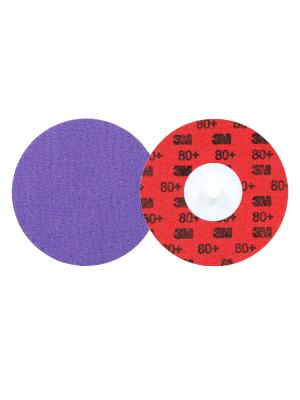 3M™ Cubitron™ 3 Roloc™ Durable Edge Disc 1184F, 80+ YF-weight, TR, Purple, 76 mm, 50/Carton, 200 ea/Case Image