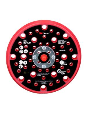 3M Xtract™ Back-up Pad, 89409, 152 mm, Hard, Red, 10 ea/Case Image