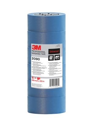 3M™ Professional Masking Tape 2090, Multi-surface, Blue, 48 mm x 50 m, 6 Rolls/Pack Image