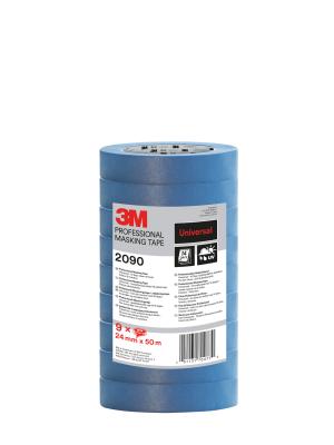 3M™ Professional Masking Tape 2090, Multi-surface, Blue, 24 mm x 50 m, 9 Rolls/Pack Image