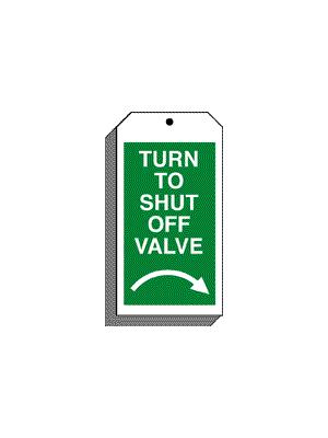 Turn to Shut Off Valve Tag (Clockwise Arrow) Image