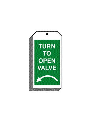 Turn to Open Valve Tag (Anti-Clockwise Arrow) Image