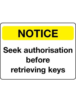 Seek authorization before retrieving keys sign Image