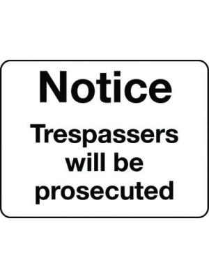 Traspassers will be prosecuted sign Image