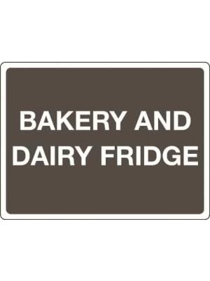 Bakery & dairy fridge sign Image