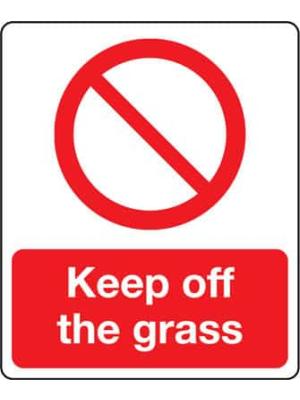 Keep off the grass sign Image