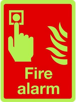 Fire Alarm Call Point sign (large) in photoluminescent sign Image