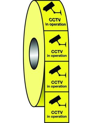 CCTV in operation labels 75mm x 100mm Image