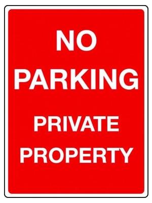 NO PARKING, PRIVATE PROPERTY sign Image