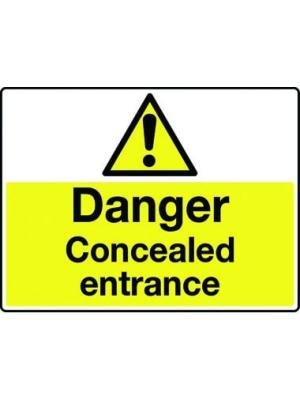 Danger concealed entrance sign Image
