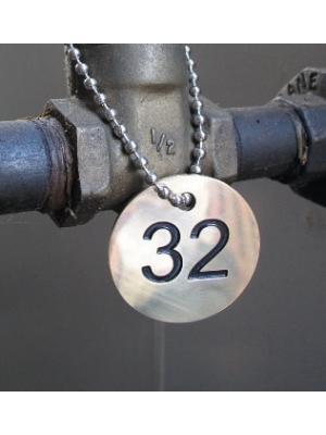 33mm dia Brass filled valve tags - Sequence 1 to 25 Image