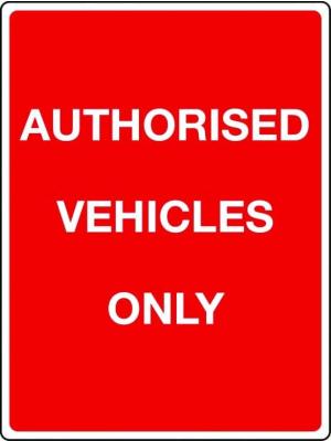 AUTHORISED VEHICLES ONLY sign Image