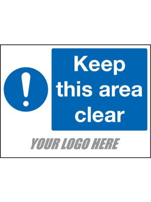Keep This Area Clear Sign Image