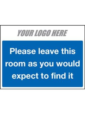 Please leave this room as you would expect to find it Image