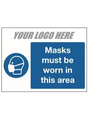 Masks Must Be Worn In This Area Sign Image