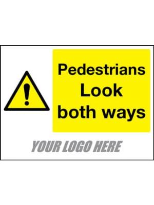 Pedestrians Look Both Ways Image