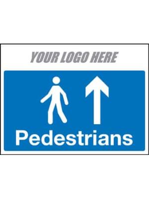 Pedestrians Directional Sign (Blue) Image