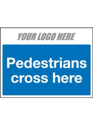 Pedestrians Cross Here Image