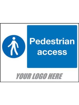 Pedestrian Access Sign Image