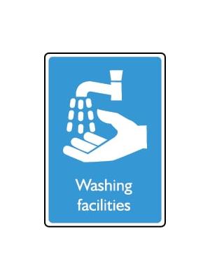 Washing facilities sign. Image