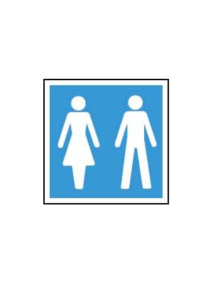 Female and male image sign for washrooms. Image