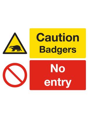 Caution Badgers- Do Not Enter Image