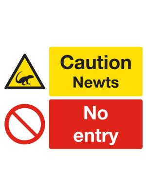 Caution Newts- Do Not Enter Image