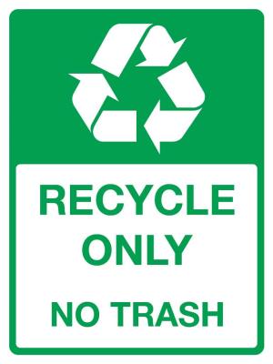 Recycle Only No Trash Image
