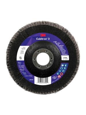 3M™ Cubitron™ 3 Flap Disc 1169F, 60+, T29-Conical, 125 mm x 22.23 mm, 10/Pack, 100 ea/Case Image