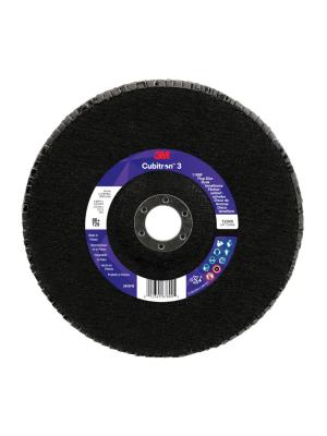 3M™ Cubitron™ 3 Flap Disc 1169F, 80+, T29-Conical, 150 mm x 22.23 mm, 5/Pack, 20 ea/Case Image
