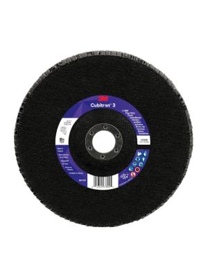 3M™ Cubitron™ 3 Flap Disc 1169F, 80+, T27-Flat, 180 mm x 22.23 mm, 5/Pack, 20 ea/Case Image