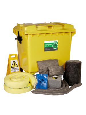 1000L Maintenance Spill Kit 4 Wheel PE Bin Image