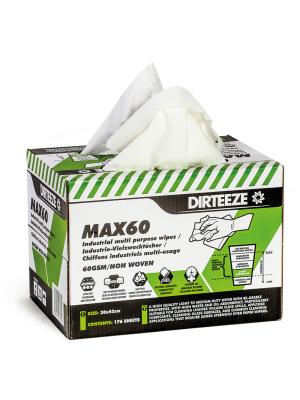 Max 60 Light Duty wipes Box 176 sheets 30 x 42cm Image