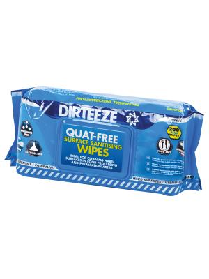 Quat-free surface sanitising wipes Soft pack with snapfast lid 200 sheets 20 x 20cm Image