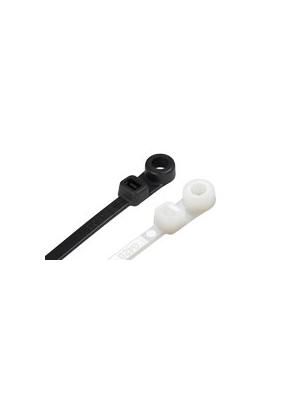 Screw Hole Mounted Cable Ties Black (Pack of 100) Image