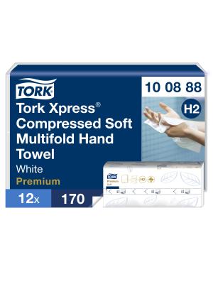 Xpress® Compressed Soft Multifold Hand Towels White H2 Image