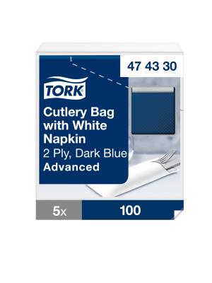 Dark Blue High Quality Cutlery Bag Napkin Image