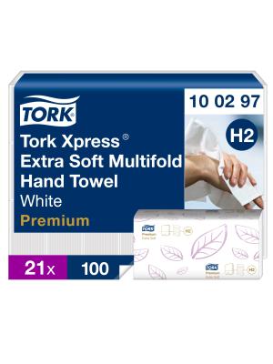 Xpress® Extra Soft Multifold Hand Towels White H2 Image